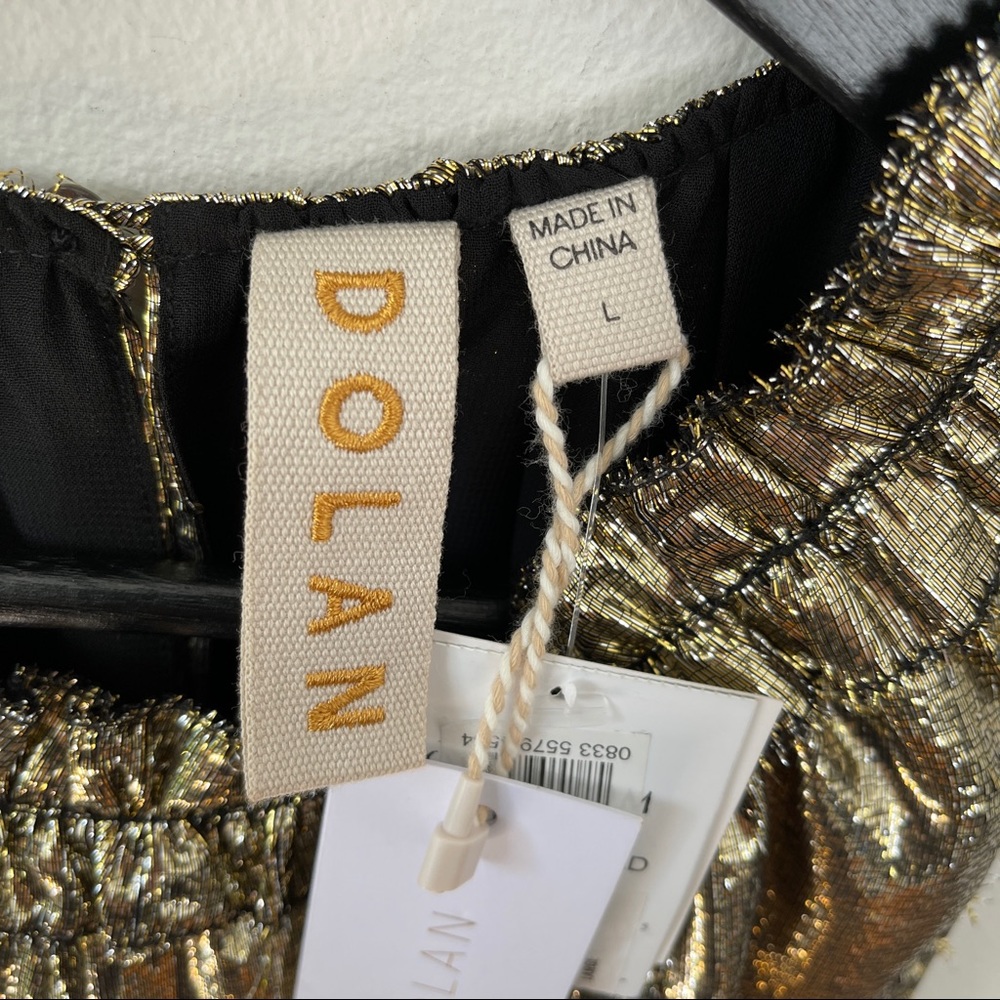 Dolan Gold Prasong Silk High Neck Ruffle Tank - Picture 7 of 16
